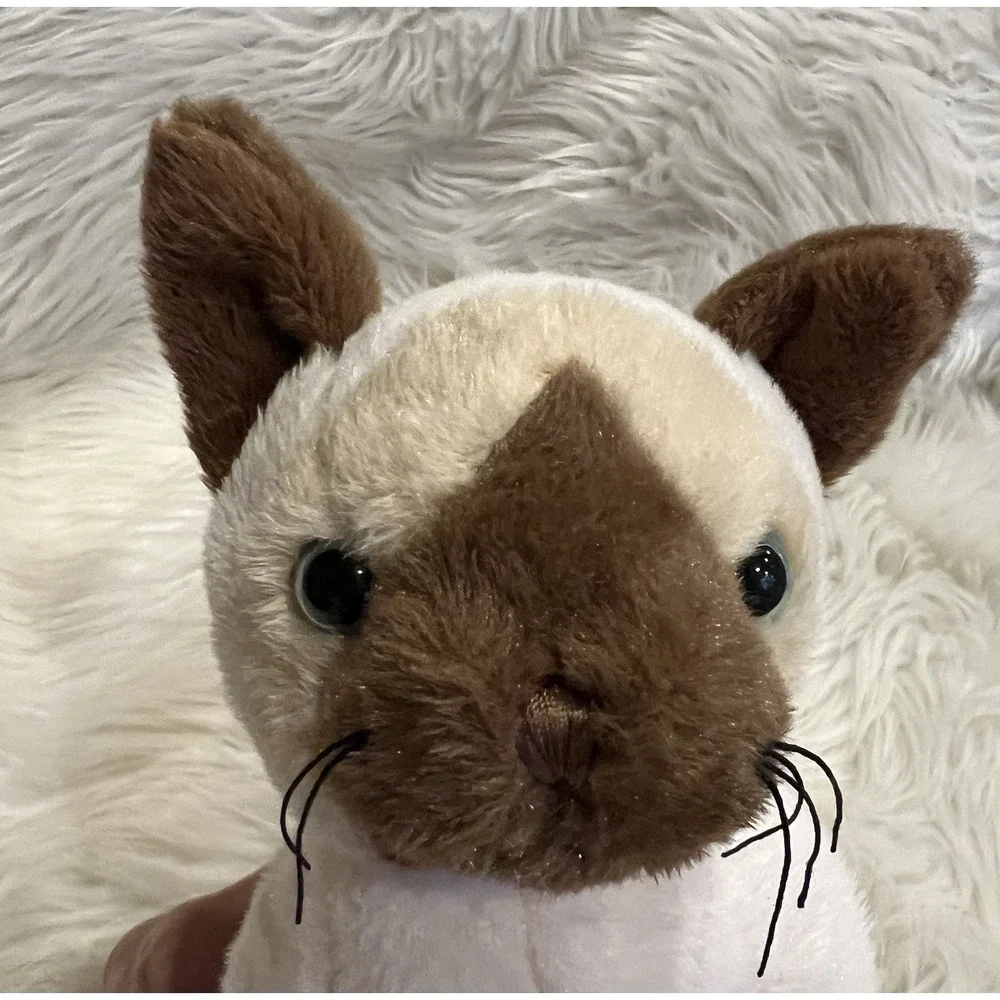 Ganz Webkinz Signature Plush Beige & Brown‎ Stuffed Animal Siamese Cat 8